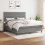 Cama box spring con colchón tela gris oscuro 180x200 cm de , Camas y somieres - Ref: Foro24-3141874, Precio: 617,10 €, Descue...