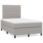 Cama box spring con colchón tela gris claro 120x200 cm de , Camas y somieres - Ref: Foro24-3141841, Precio: 402,05 €, Descuen...