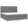 Cama box spring con colchón tela gris oscuro 200x200 cm de , Camas y somieres - Ref: Foro24-3142442, Precio: 632,04 €, Descue...