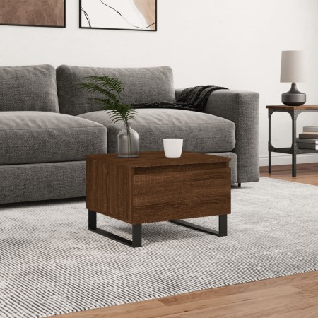 Mesa de centro madera de ingeniería marrón roble 50x46x35 cm de , Mesas de centro - Ref: Foro24-830890, Precio: 43,11 €, Desc...