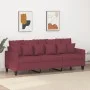 Sofá de 3 plazas de tela rojo tinto 180 cm de , Sofás - Ref: Foro24-359281, Precio: 234,38 €, Descuento: %