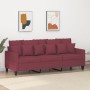 Sofá de 3 plazas de tela rojo tinto 180 cm de , Sofás - Ref: Foro24-359281, Precio: 257,46 €, Descuento: %