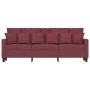 Sofá de 3 plazas de tela rojo tinto 180 cm de , Sofás - Ref: Foro24-359281, Precio: 234,38 €, Descuento: %
