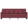 Sofá de 3 plazas de tela rojo tinto 180 cm de , Sofás - Ref: Foro24-359281, Precio: 257,46 €, Descuento: %