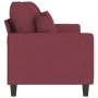 Sofá de 3 plazas de tela rojo tinto 180 cm de , Sofás - Ref: Foro24-359281, Precio: 234,38 €, Descuento: %