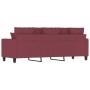 Sofá de 3 plazas de tela rojo tinto 180 cm de , Sofás - Ref: Foro24-359281, Precio: 257,46 €, Descuento: %
