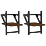 Estantes de pared con barras 2 uds marrón roble 20x25x30 cm de , Estantes y estanterías - Ref: Foro24-836232, Precio: 13,66 €...