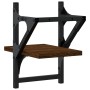 Estantes de pared con barras 2 uds marrón roble 20x25x30 cm de , Estantes y estanterías - Ref: Foro24-836232, Precio: 13,66 €...