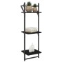 Estantes de pared 3 niveles con barras 2 uds negro 30x25x100 cm de , Estantes y estanterías - Ref: Foro24-836258, Precio: 33,...