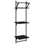 Estantes de pared 3 niveles con barras 2 uds negro 30x25x100 cm de , Estantes y estanterías - Ref: Foro24-836258, Precio: 33,...