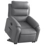 Sillón reclinable elevable eléctrico de cuero sintético gris en Sillones | Comprar online en Foru.es