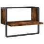 Estantes de pared con barra roble ahumado 40x25x30 cm de , Estantes y estanterías - Ref: Foro24-836285, Precio: 17,10 €, Desc...
