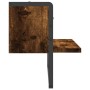 Estantes de pared con barra roble ahumado 40x25x30 cm de , Estantes y estanterías - Ref: Foro24-836285, Precio: 17,10 €, Desc...
