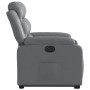 Sillón reclinable elevable eléctrico de cuero sintético gris en Sillones | Comprar online en Foru.es