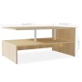 Mesa de centro de madera de ingeniería blanca 90x59x42 cm de vidaXL, Mesas de centro - Ref: Foro24-244855, Precio: 64,07 €, D...