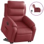 Sillón elevable eléctrico cuero artificial rojo tinto en Sillones | Comprar online en Foru.es