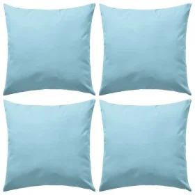 Cojines para exteriores 45x45 cm azul claro 4 unidades de vidaXL, Cojines - Ref: Foro24-132299, Precio: 71,90 €, Descuento: %