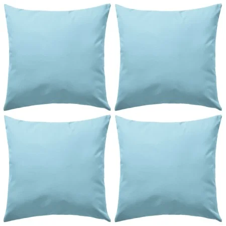 Cojines para exteriores 45x45 cm azul claro 4 unidades de vidaXL, Cojines - Ref: Foro24-132299, Precio: 71,90 €, Descuento: %