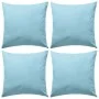 Cojines para exteriores 45x45 cm azul claro 4 unidades de vidaXL, Cojines - Ref: Foro24-132299, Precio: 71,90 €, Descuento: %