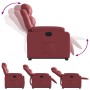 Sillón elevable eléctrico cuero artificial rojo tinto en Sillones | Comprar online en Foru.es
