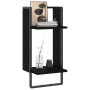 Estante de pared con barra negro 30x25x65 cm de , Estantes y estanterías - Ref: Foro24-836298, Precio: 23,23 €, Descuento: %