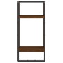 Estante de pared con barra marrón roble 30x25x65 cm de , Estantes y estanterías - Ref: Foro24-836302, Precio: 16,40 €, Descue...
