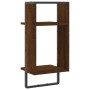 Estante de pared con barra marrón roble 30x25x65 cm de , Estantes y estanterías - Ref: Foro24-836302, Precio: 16,40 €, Descue...