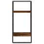 Estantes de pared con barra roble ahumado 30x25x65 cm de , Estantes y estanterías - Ref: Foro24-836300, Precio: 23,91 €, Desc...