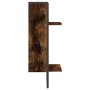 Estantes de pared con barra roble ahumado 30x25x65 cm de , Estantes y estanterías - Ref: Foro24-836300, Precio: 23,91 €, Desc...
