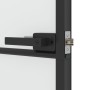Puerta interior delgada negra vidrio y aluminio 76x201,5 cm de , Puertas para el hogar - Ref: Foro24-155116, Precio: 183,74 €...