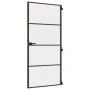 Puerta interior delgada negra vidrio y aluminio 93x201,5 cm de , Puertas para el hogar - Ref: Foro24-155121, Precio: 202,38 €...