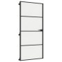 Puerta interior delgada negra vidrio y aluminio 93x201,5 cm de , Puertas para el hogar - Ref: Foro24-155121, Precio: 205,00 €...