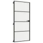 Schlanke Innentür aus schwarzem Glas und Aluminium, 93 x 201,5 cm von , Türen für zu Hause - Ref: Foro24-155121, Preis: 202,3...