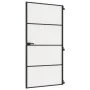 Puerta interior delgada negra vidrio y aluminio 102,5x201,5 cm de , Puertas para el hogar - Ref: Foro24-155123, Precio: 181,2...