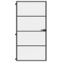 Puerta interior delgada negra vidrio y aluminio 102,5x201,5 cm de , Puertas para el hogar - Ref: Foro24-155123, Precio: 178,6...