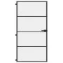 Puerta interior delgada negra vidrio y aluminio 102,5x201,5 cm de , Puertas para el hogar - Ref: Foro24-155123, Precio: 181,2...