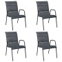 Juego de comedor de jardín 5 piezas de acero negro de vidaXL, Conjuntos de jardín - Ref: Foro24-43318, Precio: 195,06 €, Desc...