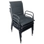 Juego de comedor de jardín 5 piezas de acero negro de vidaXL, Conjuntos de jardín - Ref: Foro24-43318, Precio: 195,06 €, Desc...