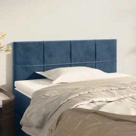Dark blue velvet headboard 90x5x78/88 cm by , Headboards and footboards - Ref: Foro24-346030, Price: 46,19 €, Discount: %
