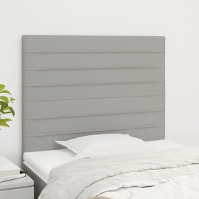 Cabeceros 2 unidades de tela gris claro 100x5x78/88 cm de , Cabeceros y pies de cama - Ref: Foro24-3116462, Precio: 52,02 €, ...