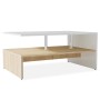 Mesa de centro madera de ingeniería blanco y roble 90x59x42 cm de vidaXL, Mesas de centro - Ref: Foro24-244856, Precio: 74,02...
