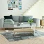 Mesa de centro madera de ingeniería blanco y roble 90x59x42 cm de vidaXL, Mesas de centro - Ref: Foro24-244856, Precio: 72,67...