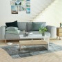 Mesa de centro madera de ingeniería blanco y roble 90x59x42 cm de vidaXL, Mesas de centro - Ref: Foro24-244856, Precio: 74,02...