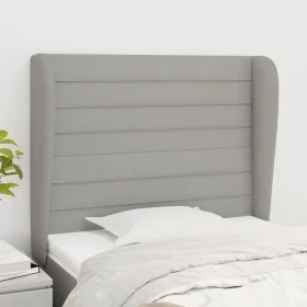 Cabecero con orejas de tela gris claro 103x23x118/128 cm de , Cabeceros y pies de cama - Ref: Foro24-3118086, Precio: 69,54 €...