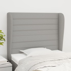 Cabecero con orejas de tela gris claro 93x23x118/128 cm de , Cabeceros y pies de cama - Ref: Foro24-3118078, Precio: 74,06 €,...