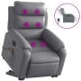 Sillón de masaje elevable eléctrico cuero sintético gris en Sillones | Comprar online en Foru.es