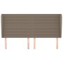Cabecero con orejas de tela gris taupe 203x23x118/128 cm de , Cabeceros y pies de cama - Ref: Foro24-3118122, Precio: 127,82 ...