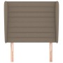 Cabecero con orejas de tela gris taupe 103x23x118/128 cm de , Cabeceros y pies de cama - Ref: Foro24-3118090, Precio: 76,82 €...