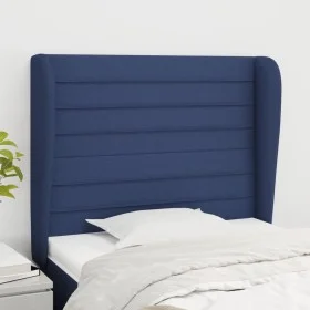 Kopfteil mit blauen Stoffohren 93x23x118/128 cm von , Kopf- und Fußteile - Ref: Foro24-3118084, Preis: 75,52 €, Rabatt: %