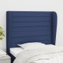 Cabecero con orejas de tela azul 93x23x118/128 cm de , Cabeceros y pies de cama - Ref: Foro24-3118084, Precio: 76,40 €, Descu...